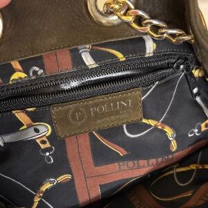 Pollini Black and Gold Accent Bag